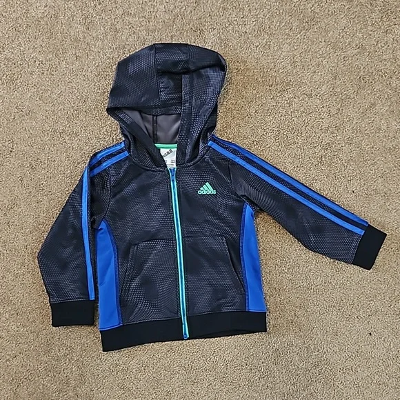 Adidas toddler lightweight jacket with hood - Picture 1 of 4